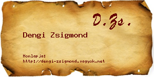 Dengi Zsigmond névjegykártya